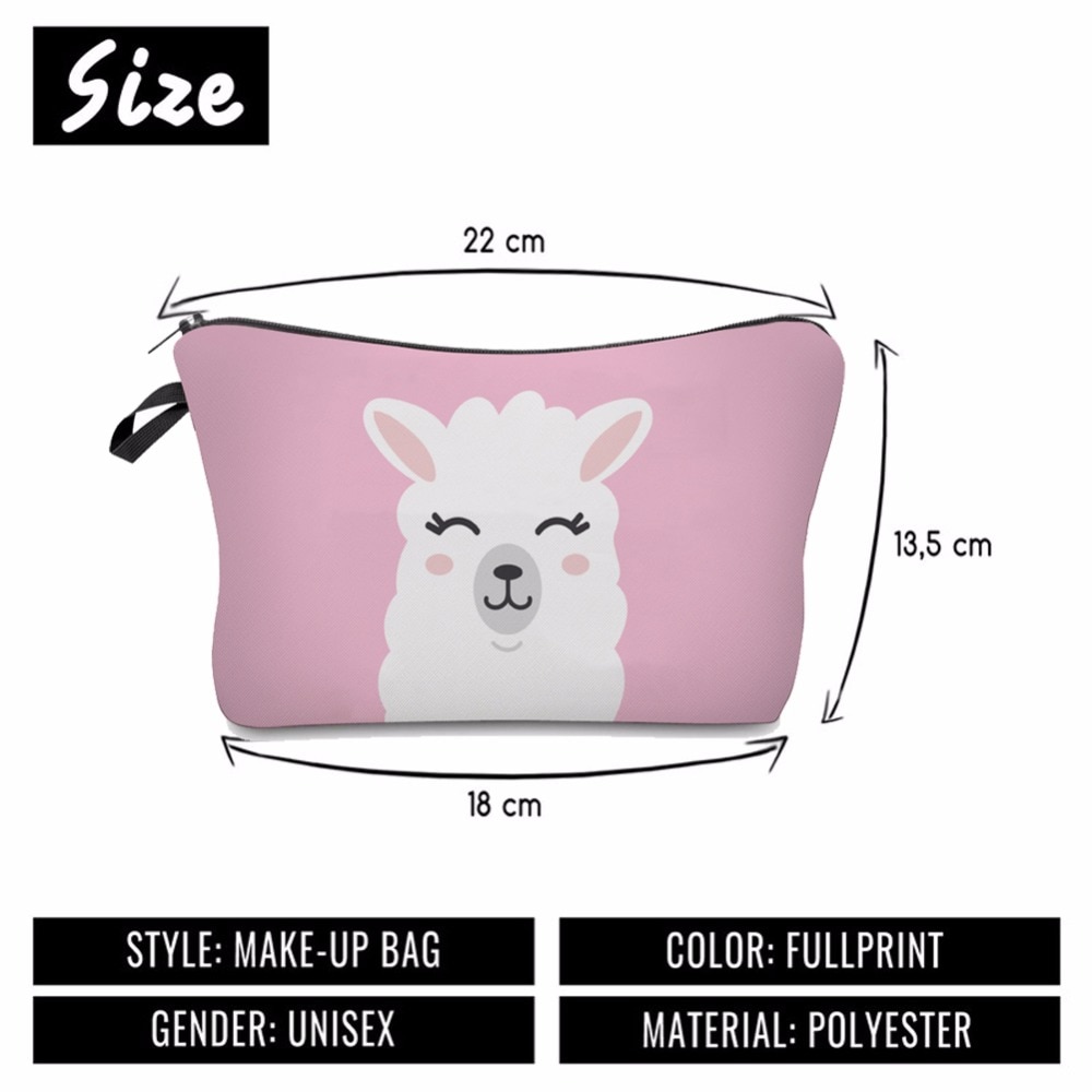 Jom tokoy kosmetik taske makeup print lama kosmetik taske dame mærke makeup taske hzb 933