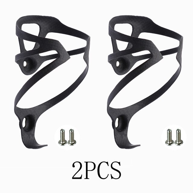 Portabidones Ciclismo Carbon Faser Rennrad Fahrrad Radfahren Wasser Flasche Halter Käfig flasche rack fahrrad: 2PCS matte NO LOGO