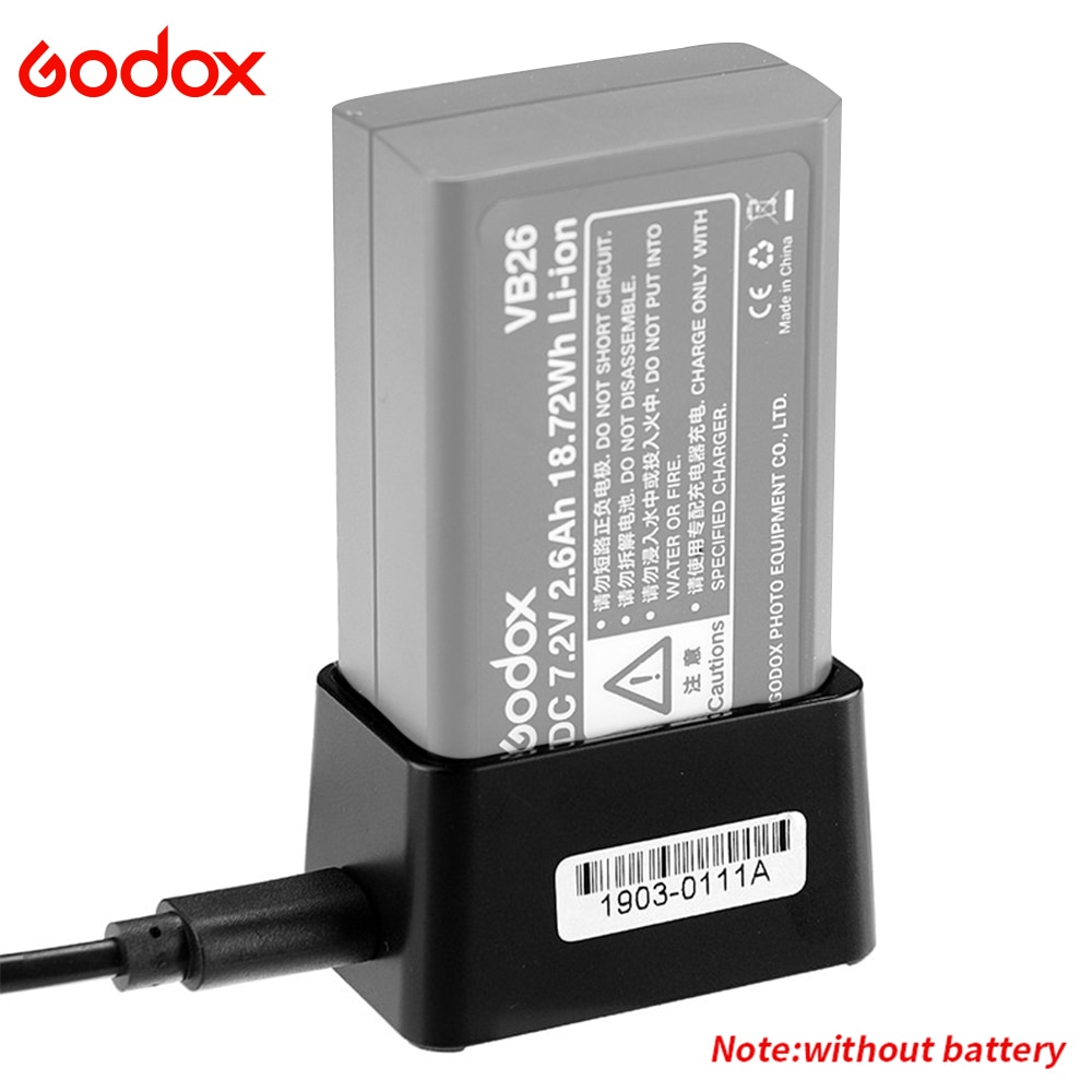 Godox VC26 USB Battery Charger DC 5V Input DC 8.4V Output Round Head Flash Battery Charger for V1 Speedlight flash