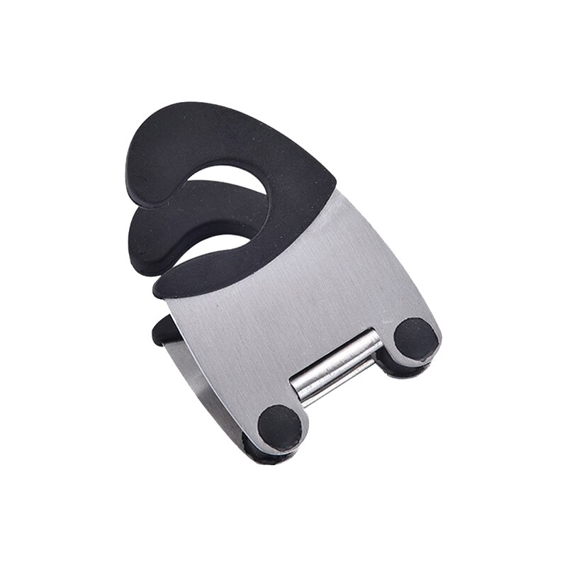 1-2Pcs Stainless Steel Pot Side Clips Anti-Scalding Spoon Holder Prevent Hand Soup Pot Fixed Clamp Cooking Kitchen Gadgets: 1Pcs Black