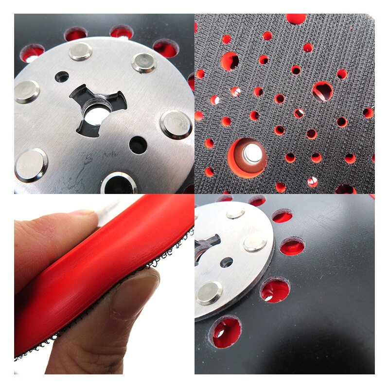 Sanding Pad 150mm, BOSCH RSM6045,6 Inch Medium Hook and Loop Multi-Hole, For GET75 Dual-Mode Random Orbit Sander Abrasive Tools