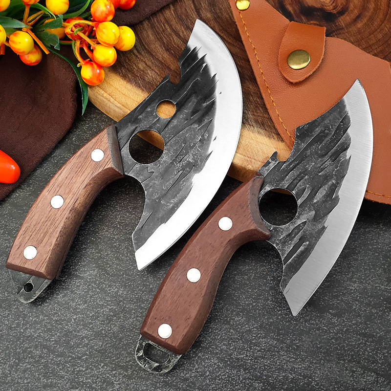 Cuchillos de cocina pequeños para forjar, cuchillo para deshuesar, cuchillo de anillo, cuchillo de cocina, cuchillo machete pequeño para matar pescado, cuchillo para cortar