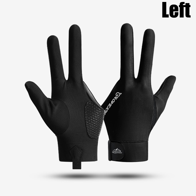 Biljarthandschoen Snooker Antislip Sporthandschoenen met drie vingers Hoogelastisch Ademend Draagbare handschoenen Biljarttrainingsaccessoires: green