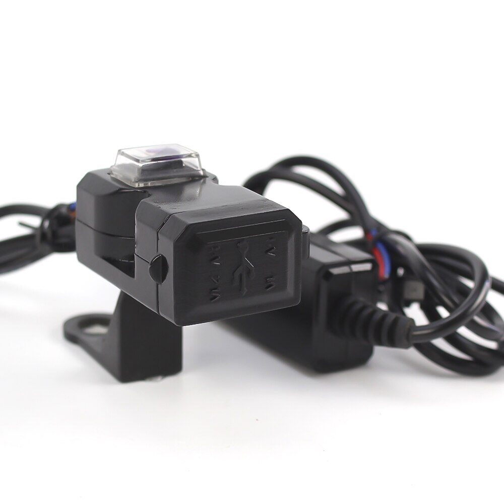 12-24v dobbelt usb motorcykler stik vandtæt motorcykel motorcykel styr usb oplader adapter strømforsyning stik