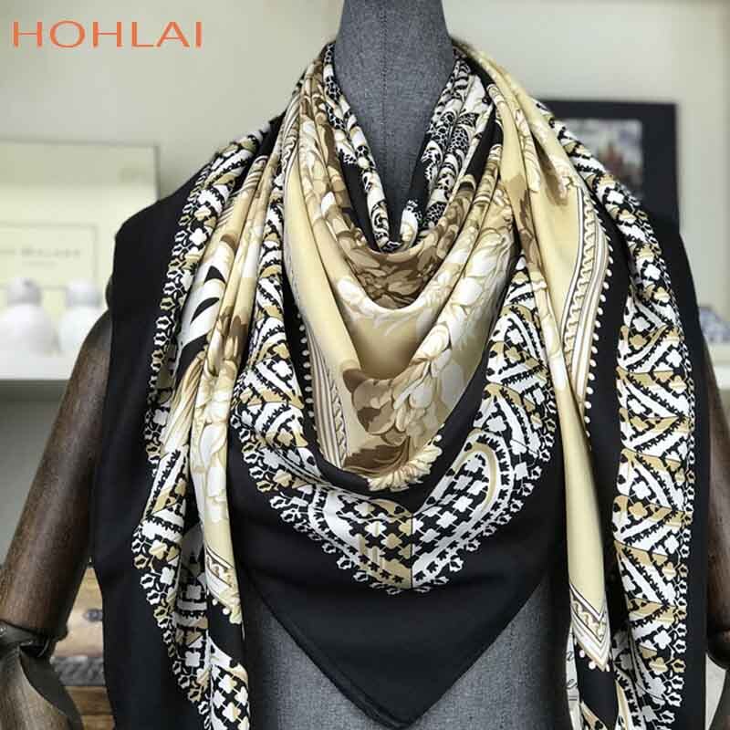 Vierkante Sjaals Vrouwen Chain Print Zonnebrandcrè... – Vicedeal