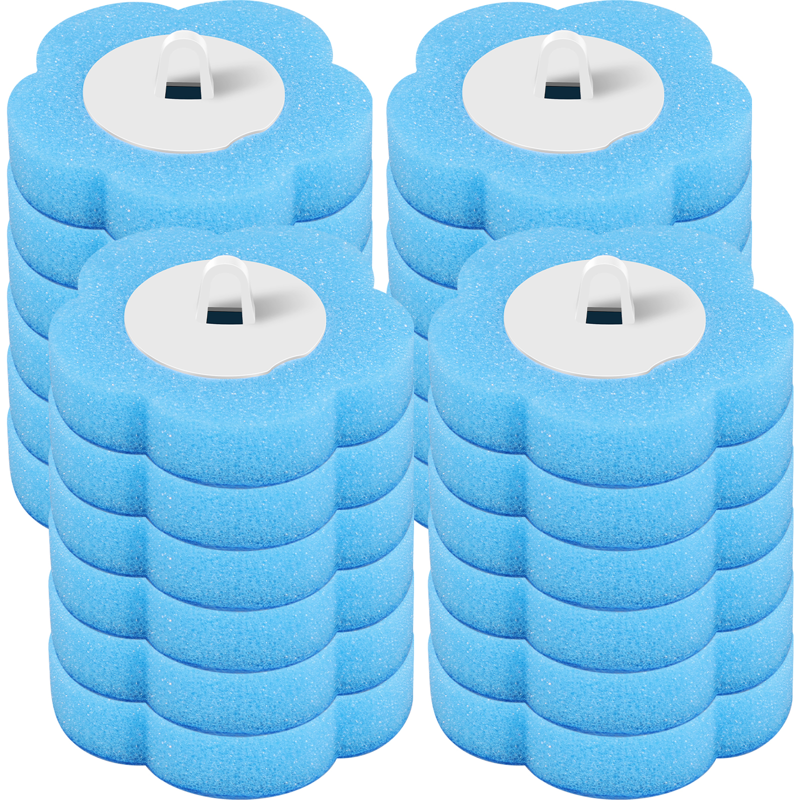 18/24 PCS Disposable Toilet Brush Wall-Mounted Cleaning Tool for Bathroom With Long Handle Replacement Brush Head Wc Accessories: Chocolate