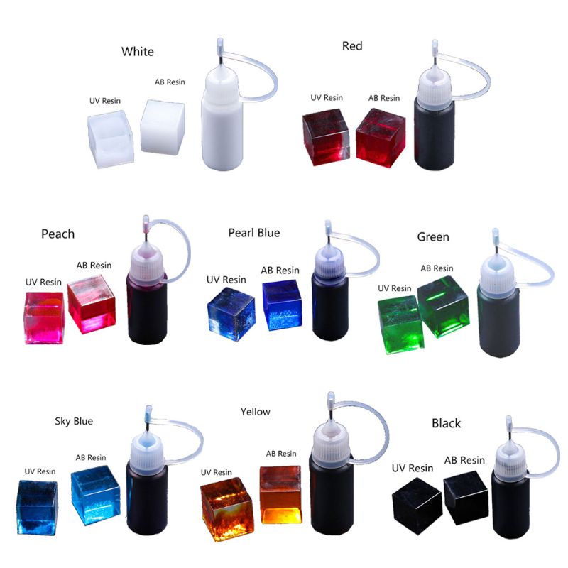 10g 0.35oz Liquid Epoxy Resin Colorant Highly Concentrated Resin Pigments Kit Jewelry Making Resin Art Crafts Tools Kit G8TB