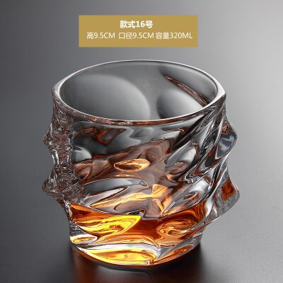 Verre en cristal trempé pour eau chaude et froide, 1 pièce, verres créatifs à vin blanc, liqueur à boire, whisky: 16