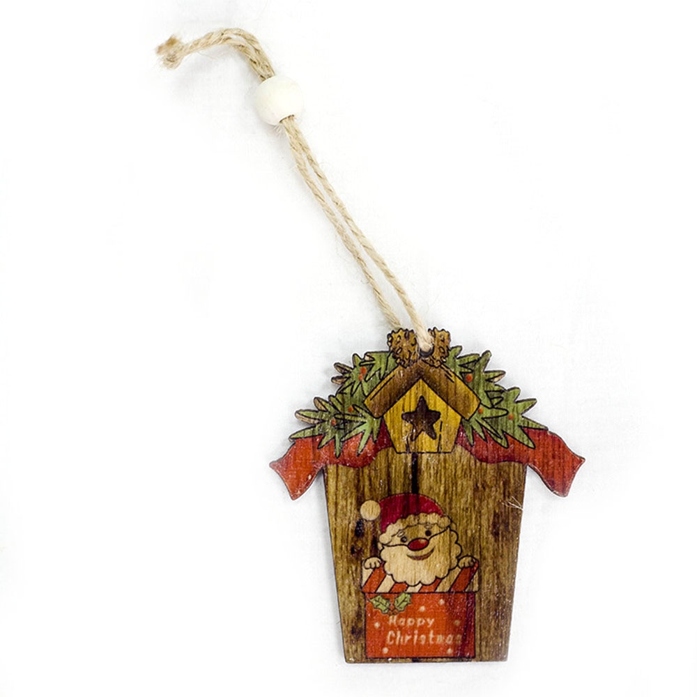 6pc julepynt juletre dekor anheng pynt til hjemmet julefest juletre ornament låve: B gammel mann