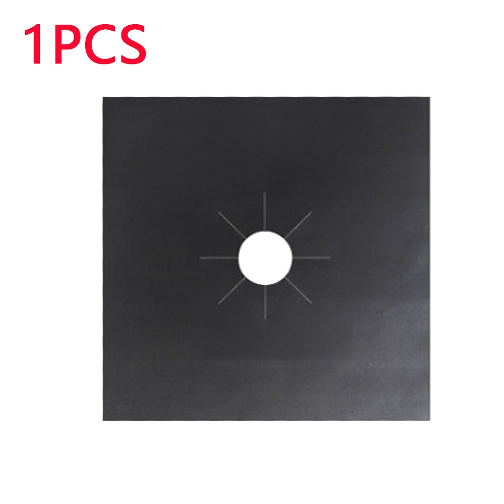 Stove Protector Cover Liner Gas Stove Stovetop Burner Protector Stove Clean Mat Pad Kitchen Accessories Mat Cooker Cover: 1pcs-black