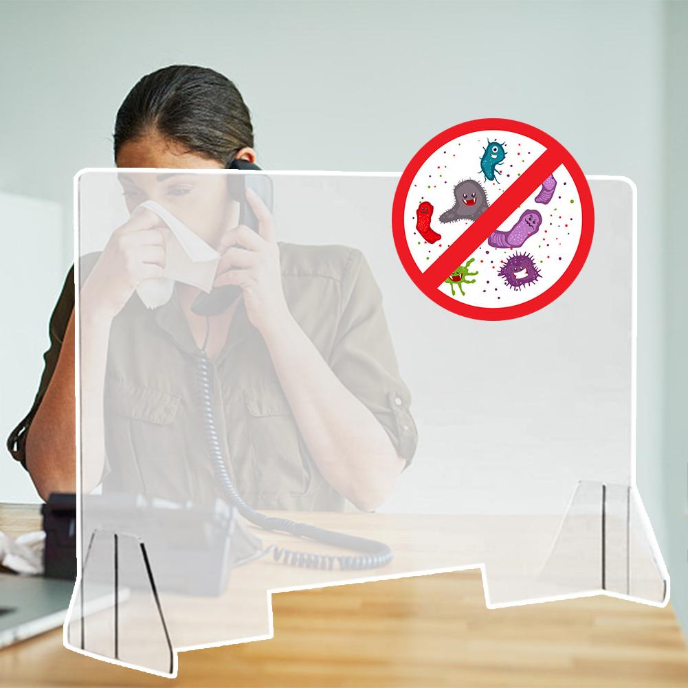 40x40cm Transparent Sneeze Guard Shield Sneeze And Cough Protective Shield Barrier Acrylic Protection Screen For Grocery Stores