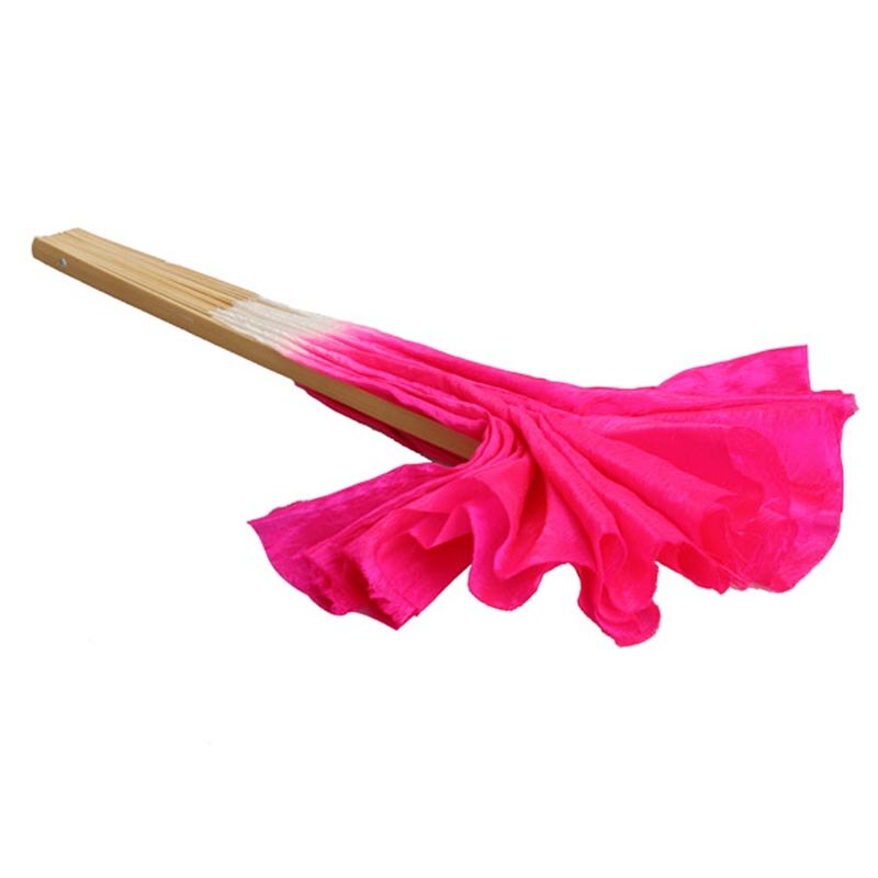 Accessoires de danse du ventre chinoise en soie colorée, en bambou, accessoires pour fans courts QW