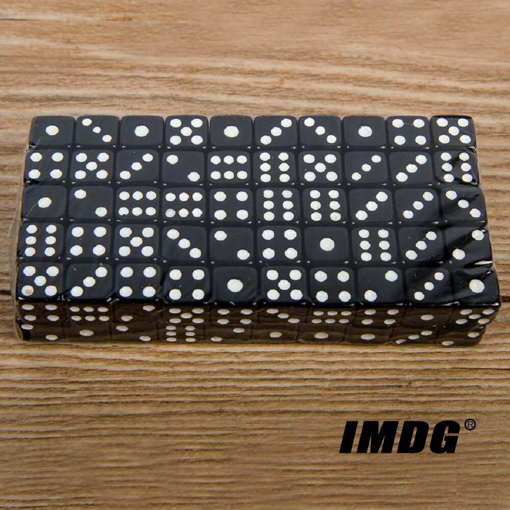 100 unids/pack Esquina Cuadrada #10 blanco puntos de 10mm negro dados sabiduría rompecabezas dados de tesis avión modelo de dados