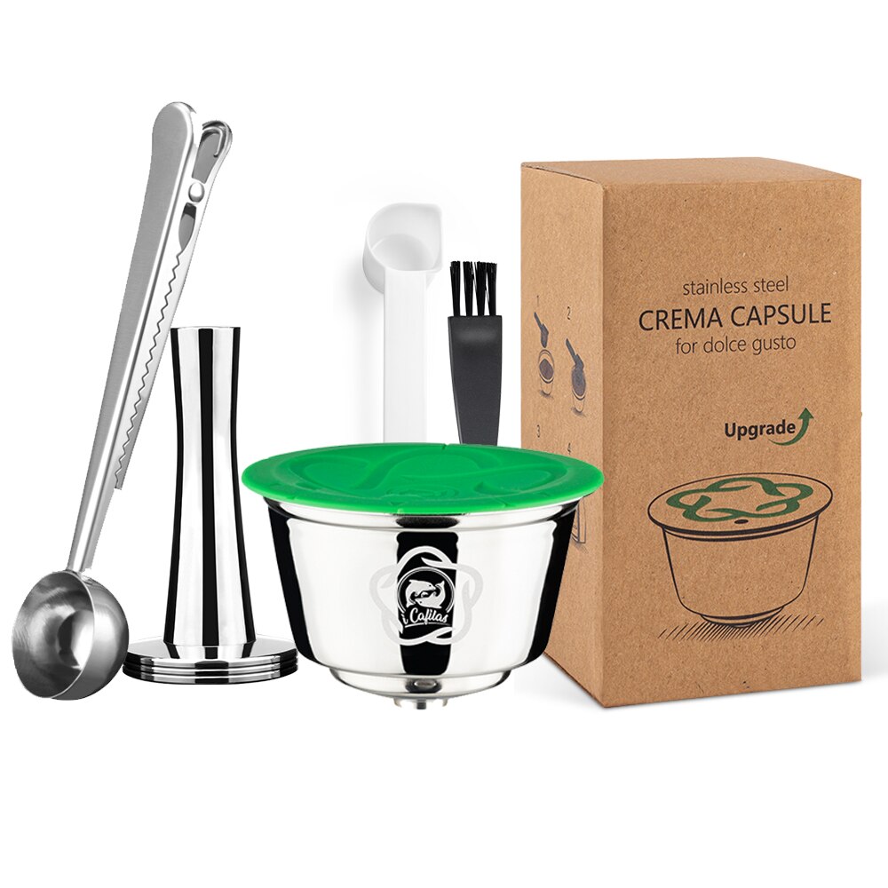 Capsule di caffè ricaricabili riutilizzabili per Dolce Gusto Maker Nespresso Caffè espresso e cialde filtro per il latte Accessori per caffè: Avorio