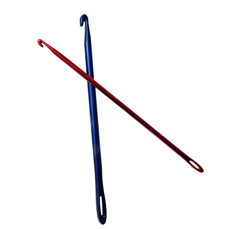 3pcs/set Crochet Needle Hooks Knitting Sewing Needles Aluminum Handle with Hole For DIY Hand Knitted Weaving Sewing Craft Tools