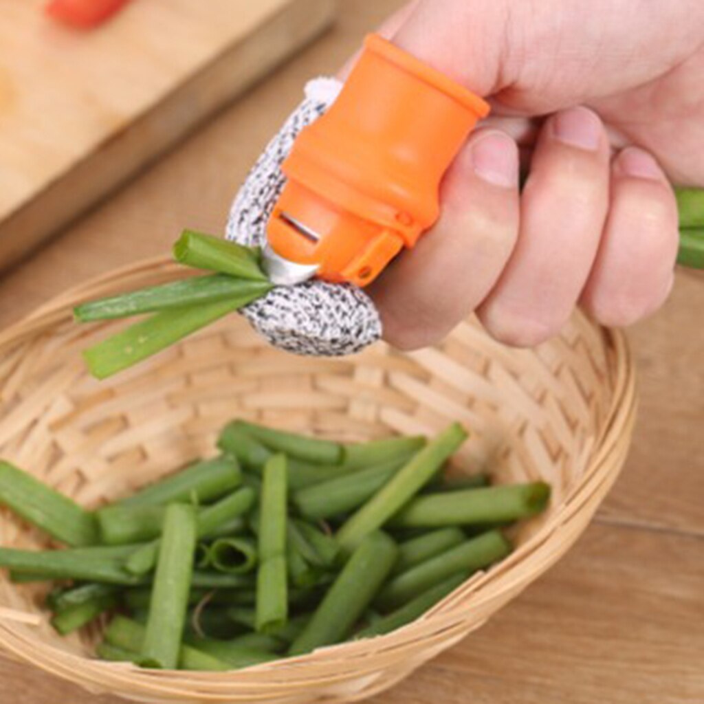 Silikone tommelfinger kniv høst plante kniv anti-cut finger cover havearbejde havetilbehør