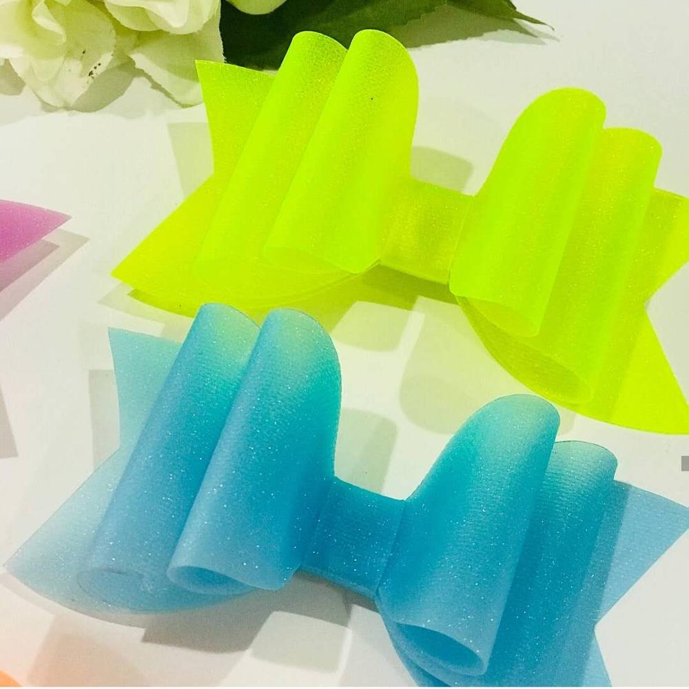 3,5 zoll Wasserdicht Prinzessin Griffe Gelee BöGen Haar BöGen Haarnadeln tanzen Party Bogen Haar Clip matt Strukturierte funkeln BöGen