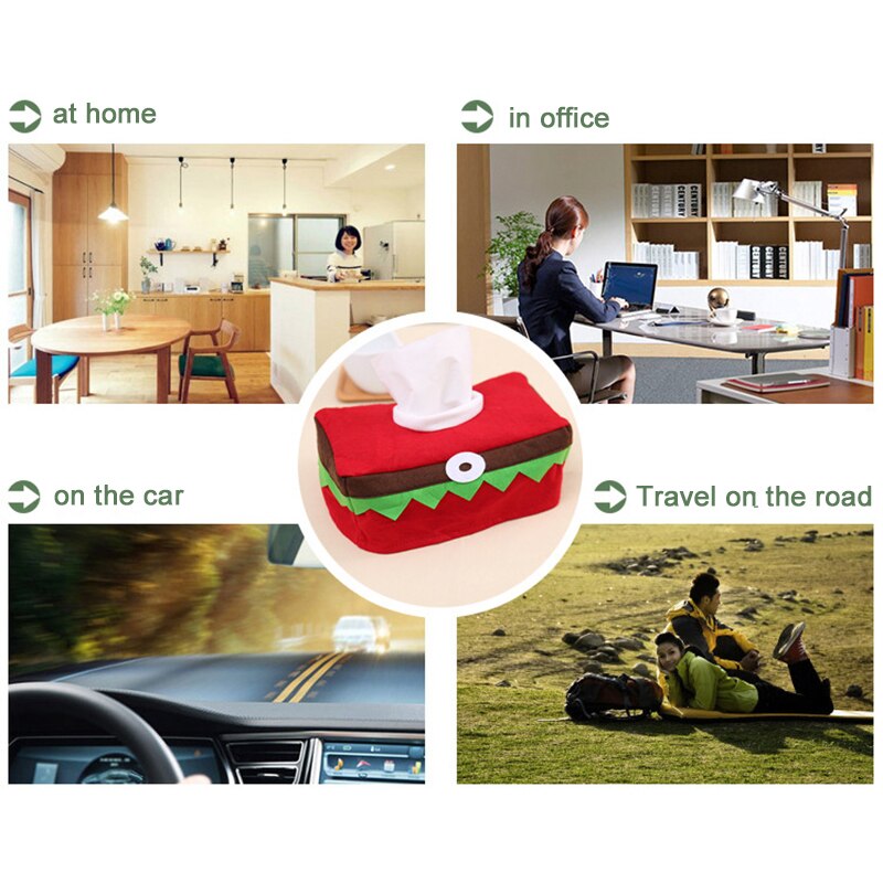 Christmas Velvet Elf Tissue Box Cover Christmas Decorations for Home Table Noel Year Decoration Navidad tissue box