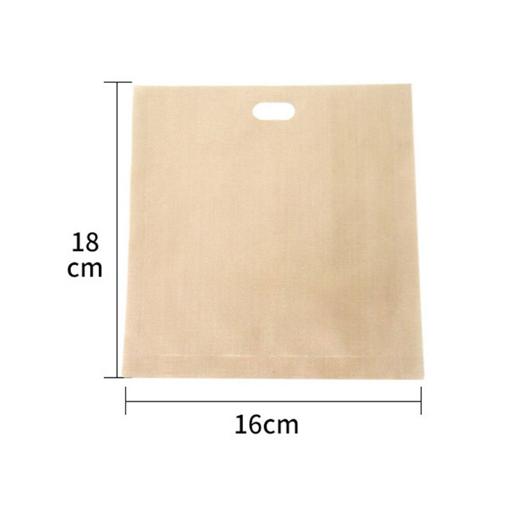 2 Pcs Reusable High Temperature Toast Bag Ptfe Fiberglass Toast Bag Toasted Sandwich Non-stick Baked Toast Bags Tools: 2pcs Medium