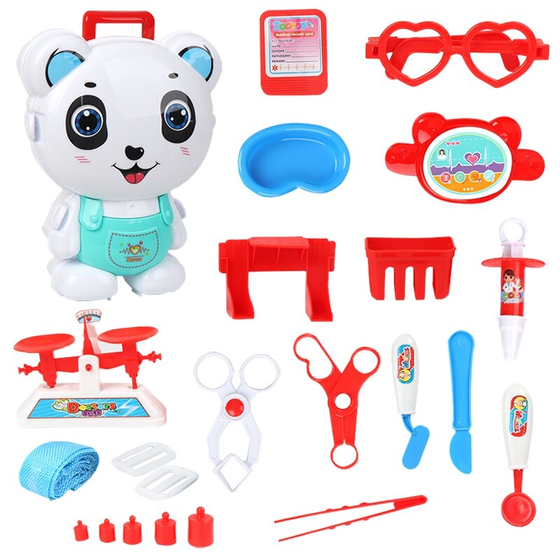 Kinder Cartoon Rucksack Durch Hause Koffer Spielzeug Küche Engineering Kosmetik Spielzeug Set Panda Spielzeug: Default Title