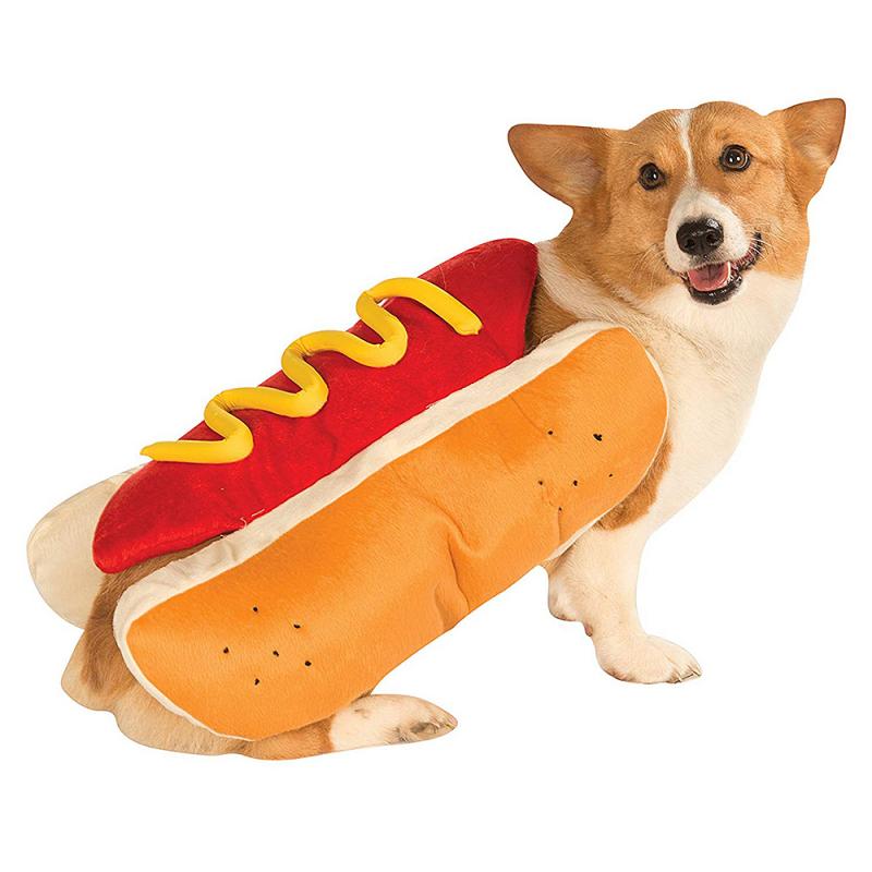 Pet dress up costume dog shaped dachshund pølse sml justerbare klær morsomt varmere for valp hund cat dress up supplies