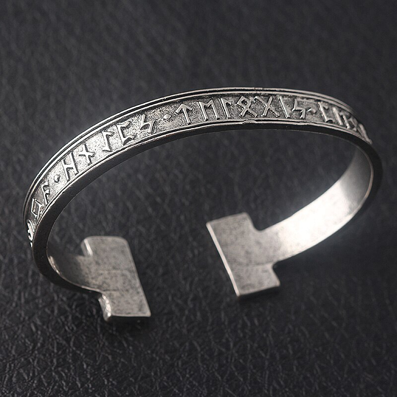 Brazalete de terapia magnética para hombres y mujeres, pulsera de amuleto nórdico vikingo 24, joyería: PLATEADO