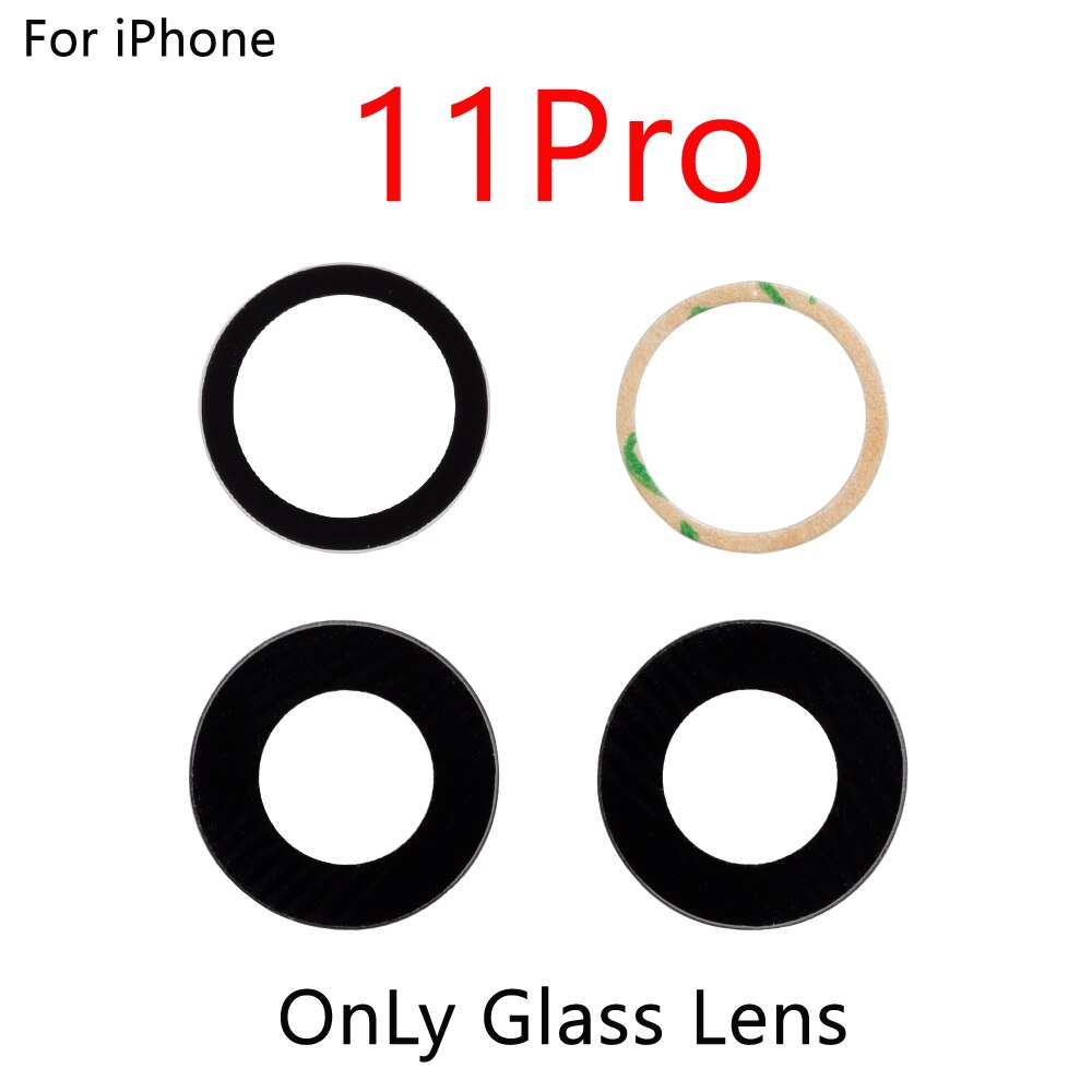 5 sztuk dla iPhone 6 6S 7 8 11 Pro Plus X XR XS Max powrót tylna kamera szklany obiektyw z naklejki samoprzylepne części zamienne