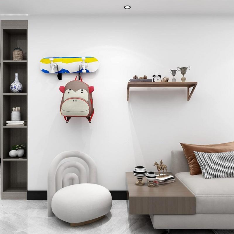 Estante de exhibición de monopatín, soporte de pared fijo, soporte de almacenamiento flotante para interiores