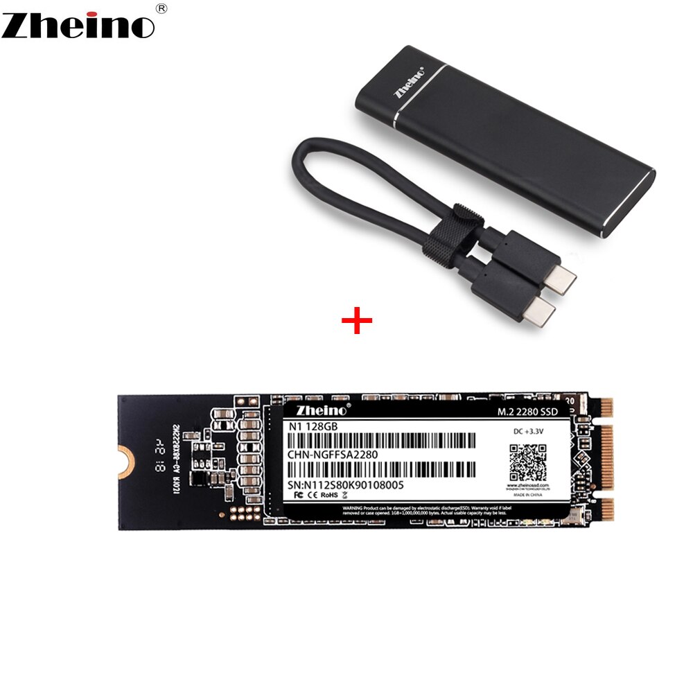 Zheino M.2 2280 Externe SSD Zu USB 3.1 Typ C Tragbare SSD Externe Solide Festplatte Für PC Laptop Schreibtisch