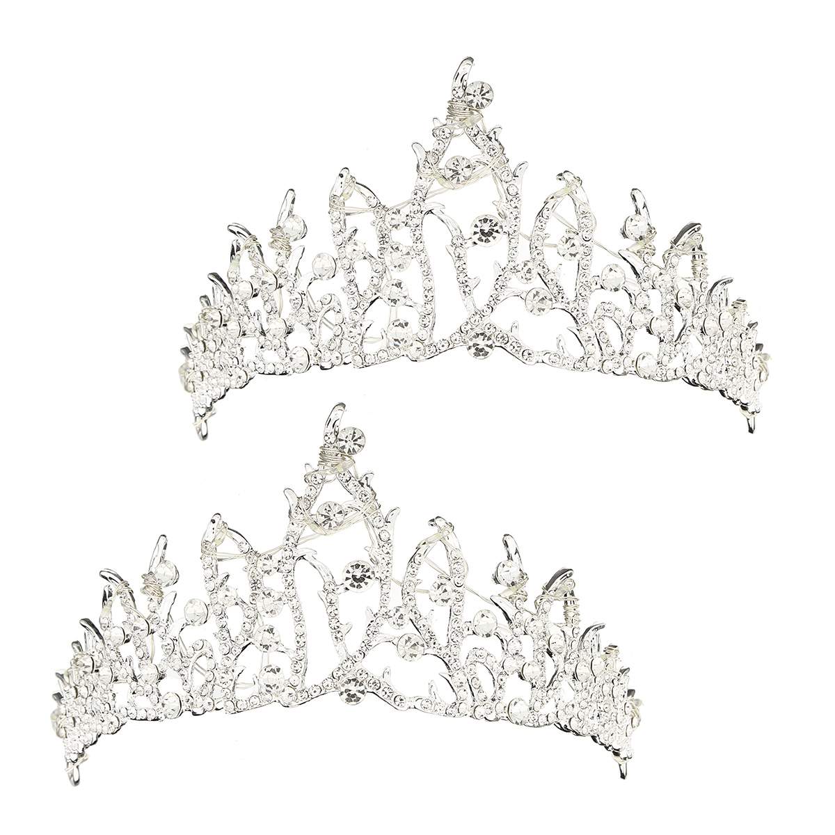 Självlysande diadem kronor för brud blå/vit ljus led krona för kvinnor fest bröllop headpiece hårprydnader kristall tiara