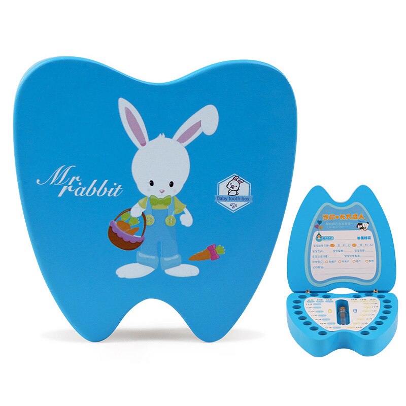 Baby Deciduous Teeth Box Children Souvenir Save Tools Cartoon Baby Milk Teeth Organizer Storage Kids Tooth Box: 4