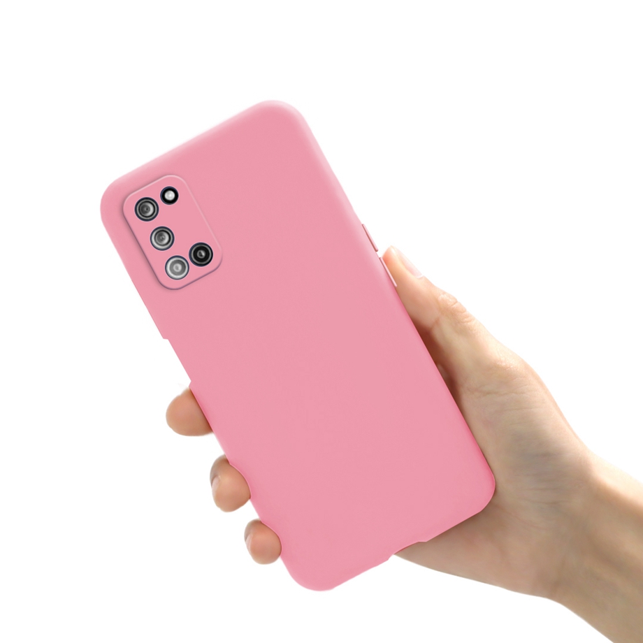 etui OPPO A52 2020 A 52 etui OPPO A72 2020 A 72 etui OPPO A92 2020 A 92 etui szczupły matowy miękki TPU silikon Powrót pokrywa etui na telefon: PŁÓTNO / BŁĘKITNA