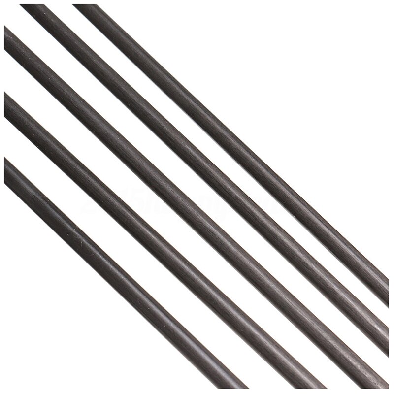 5Pcs 4mm Black Carbon Fibre Rods Rod 500mm Long For Sand-Table RC Airplane DIY