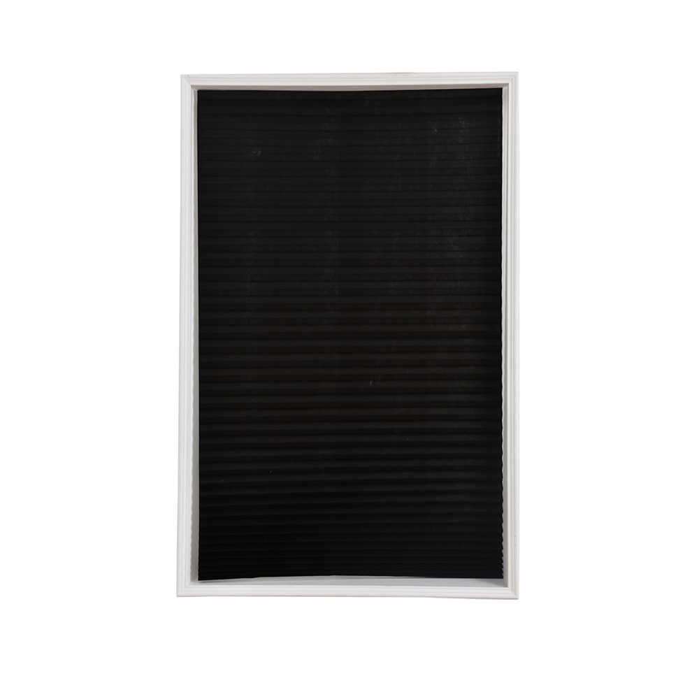 Pimennys laskostetut ikkunaverhot ikkunan kaihtimet pimennysvalolohko johdoton musta 35 " x59 "