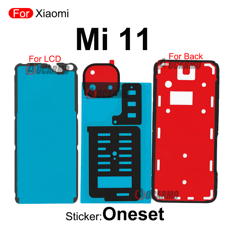 For Xiaomi 11 Lite Ultra 12 Pro Mi 11Pro 12Pro Fullset Sticker Back Cover + Rear Camera And Front LCD Adhesive Glue Replacement