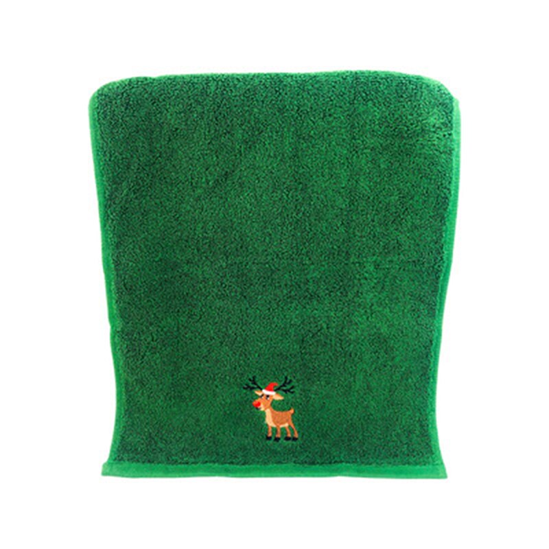 Christmas Face Washing Cloth Cute Santa Claus Elk Face Towel Cloth For Man Home Bathroom Woman Towels Xmas: green