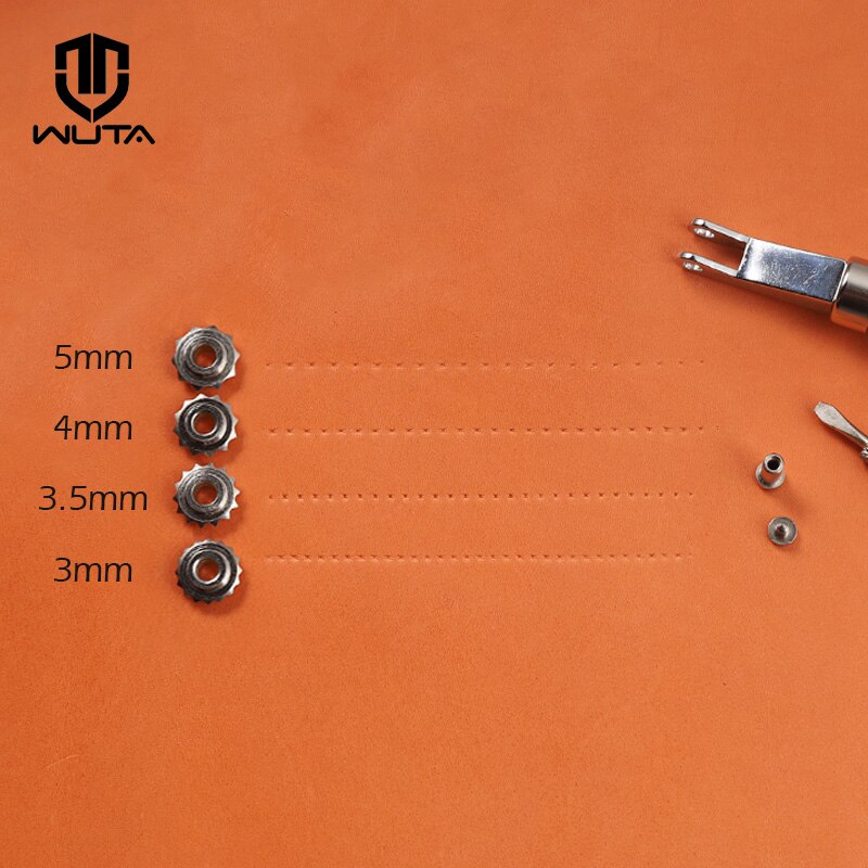 WUTA, juego de puntadas de cuero de , punzón, punzón, puntada a mano, cuero, costura, agujeros, herramientas de manualidades DIY con 4 ruedas