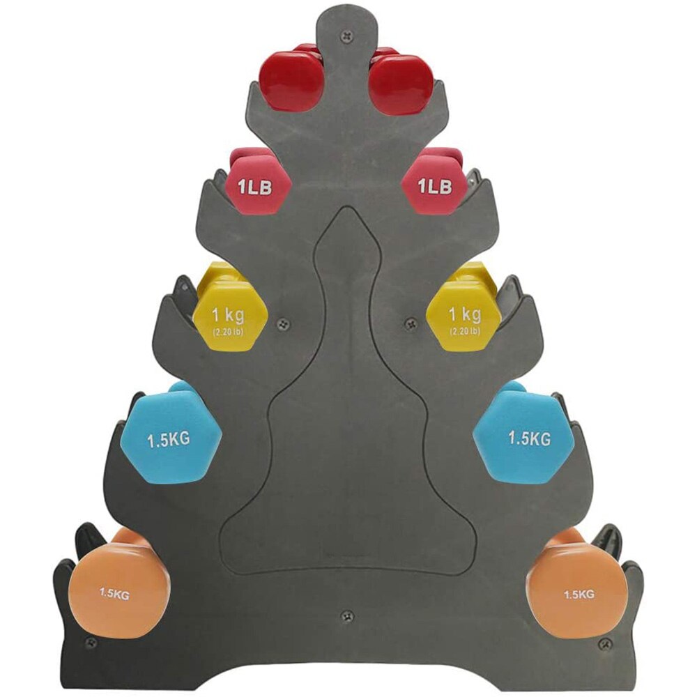 5 Tier Fitness Dumbbell Rack Stand Multi Layer Hand-Held Dumbbell Small Holder Storage Rack Home Office Gym Dumbell Weight Rack