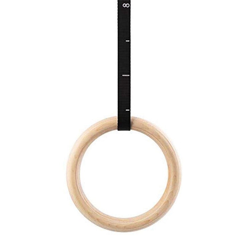 1 stk birk fitness ringe gymnastik trænings ring træ 28mm øvelse fitness gymnastik ringe gym øvelse