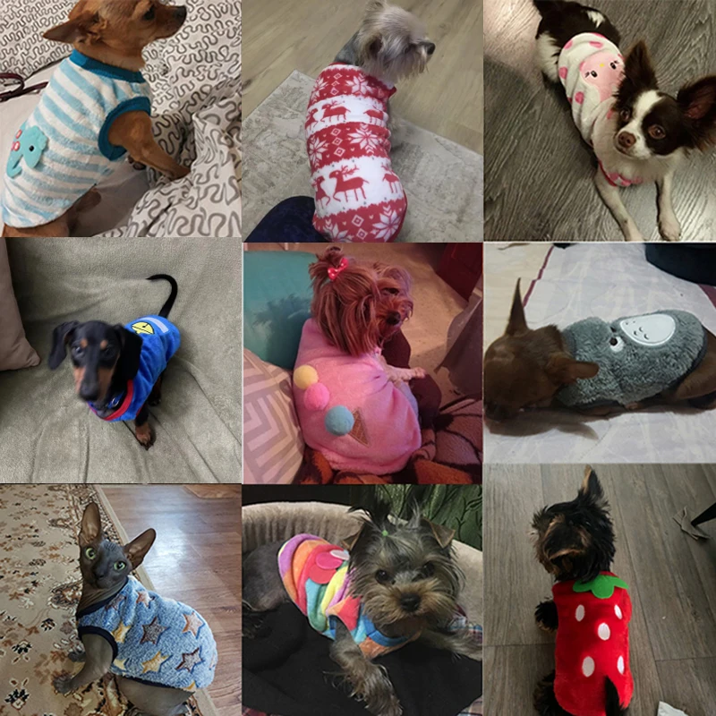 Dog Clothes Winter Vest For Small Dogs Cats Warm Pets Sweater Soft Flannel Puppy Puffer Jacket Dog Accessories Supplies