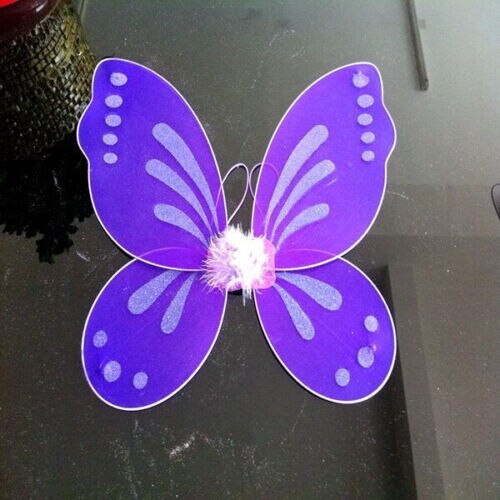 18x19 Princess Angel Fairy Wings Butterfly TinkerBell Pixie Dress Up Costume 10 Kinds Colors: Purple