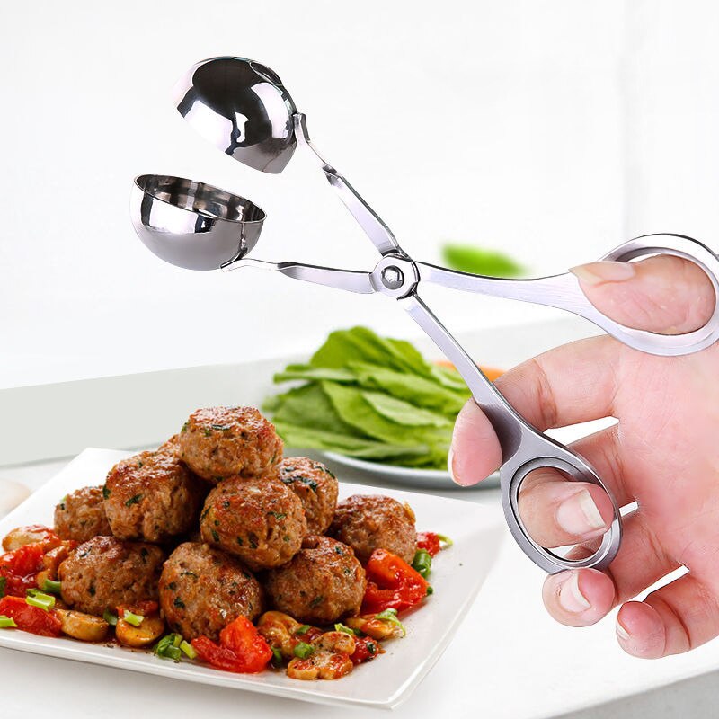 Stainless Steel Meatball Clip Convenient Kitchen Meatball Maker Rice Ball Fish Ball Making Mold Tool Kitchen Accessories