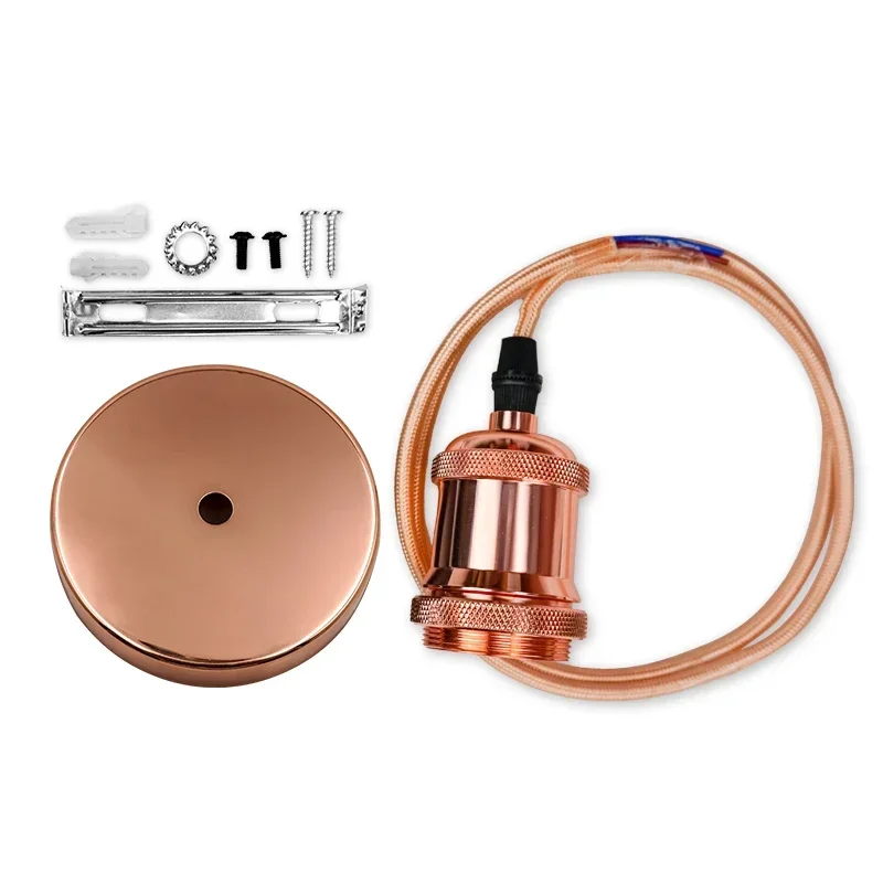 Base de iluminación colgante Edison Vintage E27 E26, soporte de lámpara con casquillo de tornillo de iluminación Retro, decoración Industrial para interiores, soporte de lámpara de fijación: Naranja / 2G11