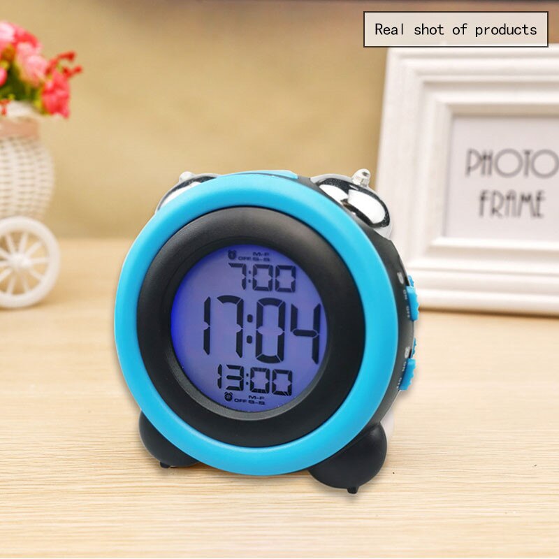 Color Screen Electronic Clock Loud Alarm Clock Alarm Multi-group Alarm Clock LED Big Ring Clock