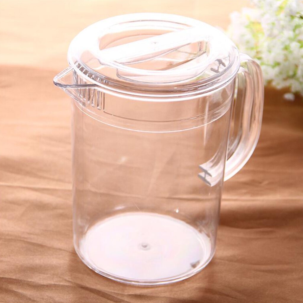 2x plastkanna med lock dricksvattenkanna för /kall lemonad juice dryckesburk iste-vattenkokare 2l+1.5l