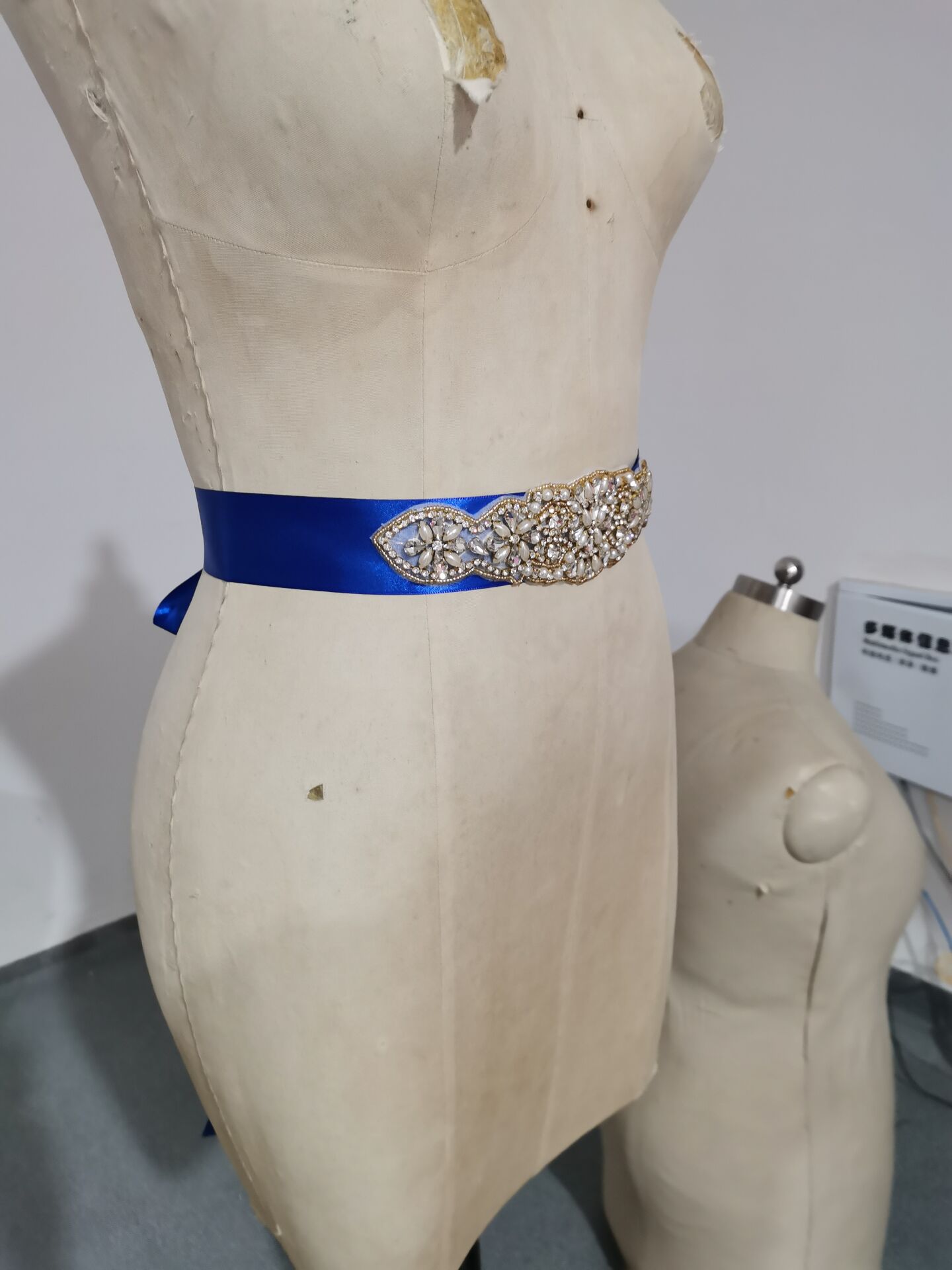 Removeable Crystal Kralen Belt Prom Jurk Sash Lint Wedding Party Gown Afneembare Tailleband Prom Jurk Lint