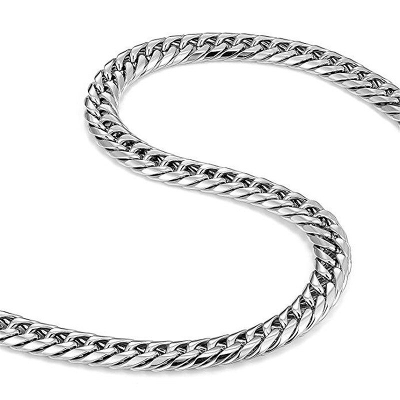 316L Stainless Steel Men Chain Necklace 10mm Wide Choker Chain Mens Jewellery Hip Hop Goth Accessories