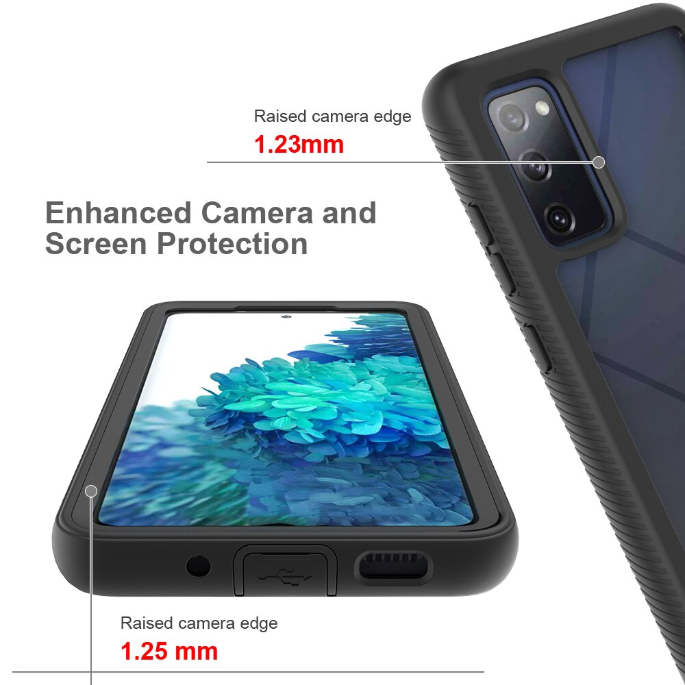 Fall Für Samsung Galaxy S20 FE Ultra S10 Plus Lite A51 A71 A21S A31 S10E Volle Körper Schlank Rüstung Mit front Rahmen Transparent Zurück