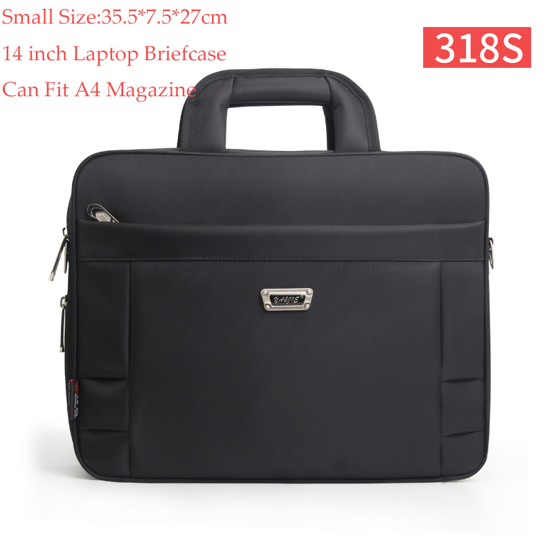 Beroemde Business Mannen Tas 15.6 inch Laptop Handtas Vrouwen Aktetas Tas Grote Casual Messenger Bag Document Office Bag: black S size