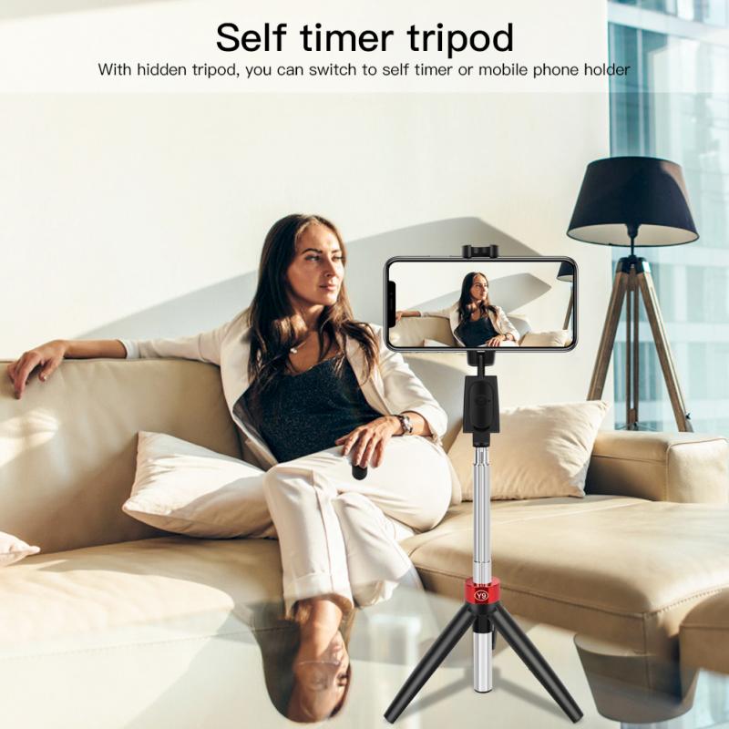 3 In 1 Selfie Stick Met Statief Mobiele Telefoon Houder Y11 Draadloze Bluetooth Statief Selfie Stick Voor Iphone Huawei Samsung